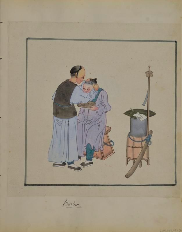 Barber (Side A)
Untitled (Man carrying basket on head) (Side B)