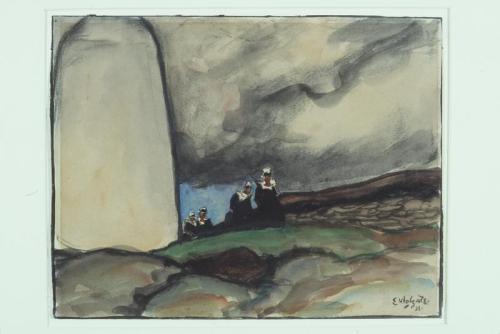 Figures in a Stormy Landscape