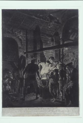 A Blacksmith's Shop (after Joseph Wright)