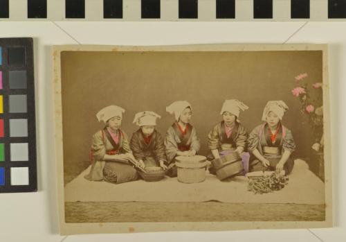 Untitled (Five servants preparing a meal)