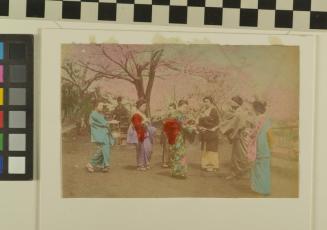 Untitled (Group playing blind man's bluff)
