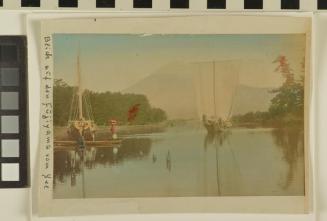 Untitled (Boats in Bay in front of Mt. Fuji)