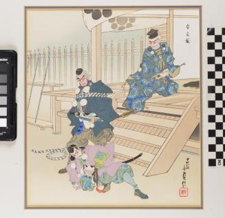 Benkei and Yoshitsune - Kabuki (men on steps)