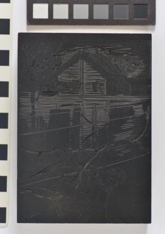 Woodblock for "The Flood of 1857"