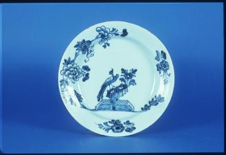 Plate with Mythical Bird in Garden Motif