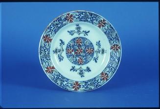 Plate with Polychrome Floral Motif