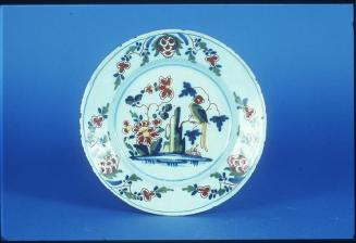 Plate with Parrot Perched in Tree