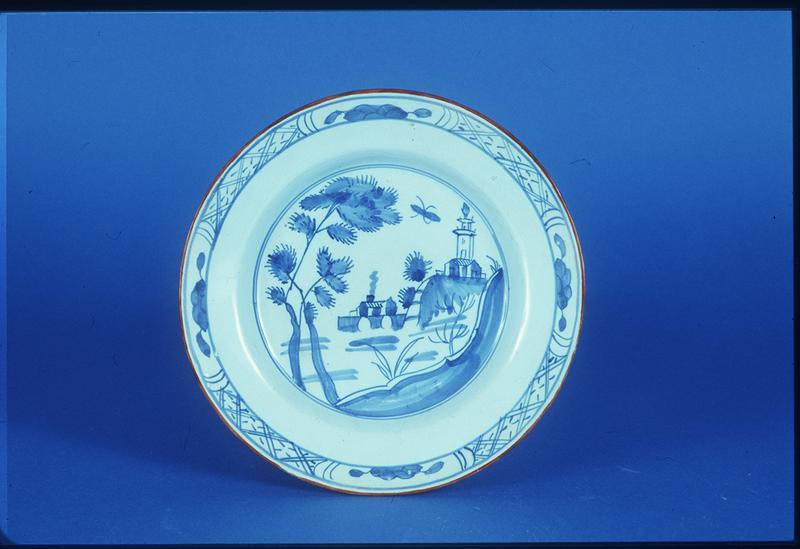 Plate with Architectural Landscape