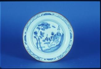 Plate with Architectural Landscape