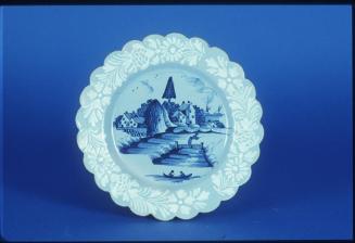 Plate with Bianco Sopra Bianco Decoration