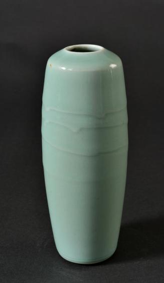 Tall celadon porcelain vase