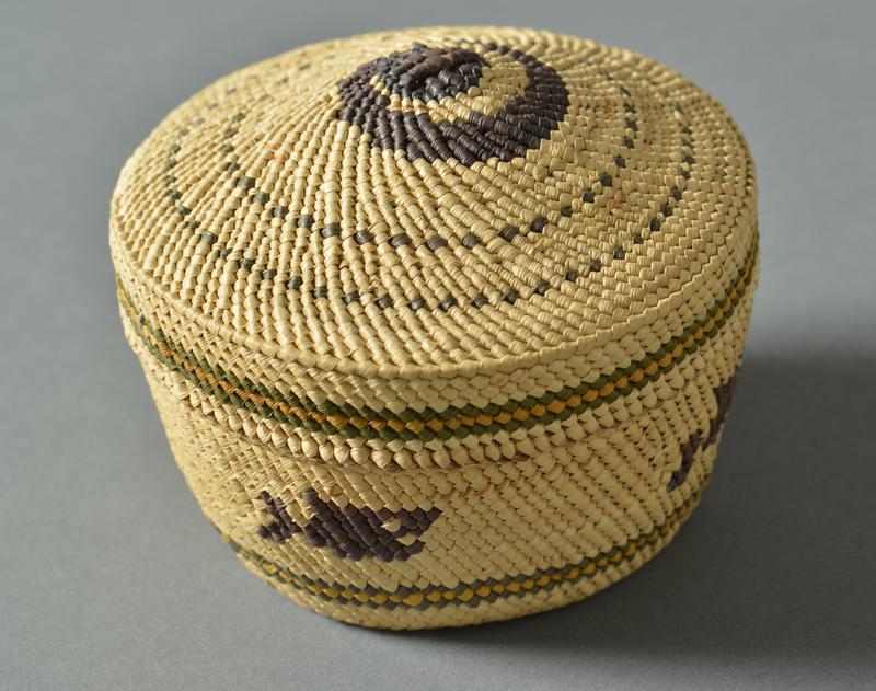untitled (lidded, woven basket)