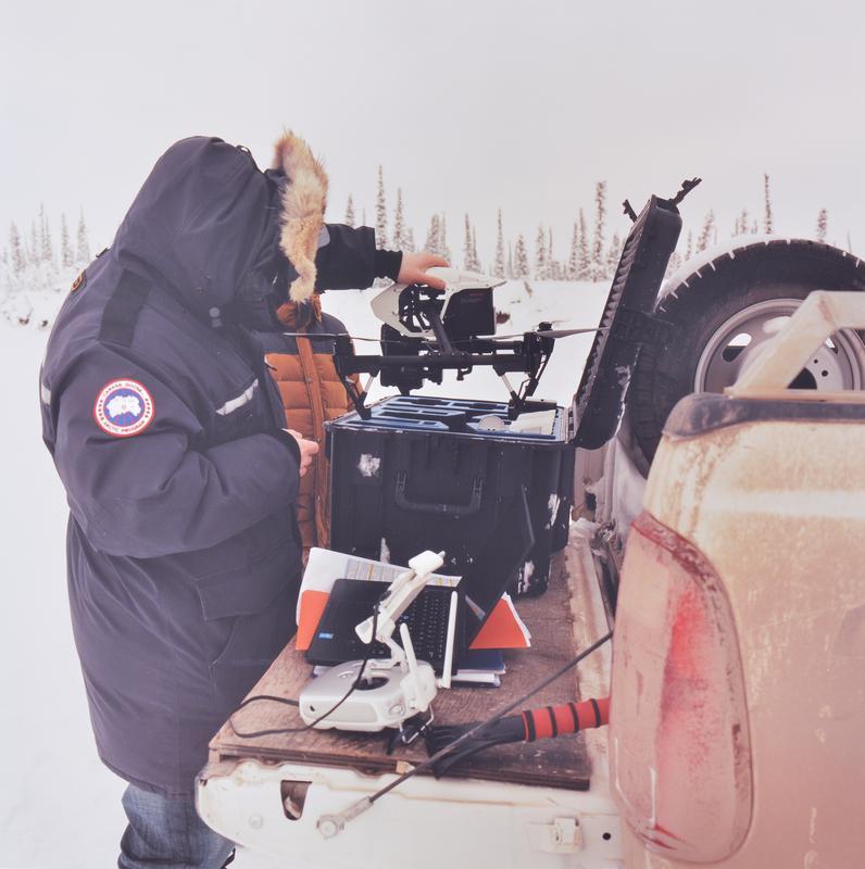 Drone Mapping, Ice Road, Inuvik