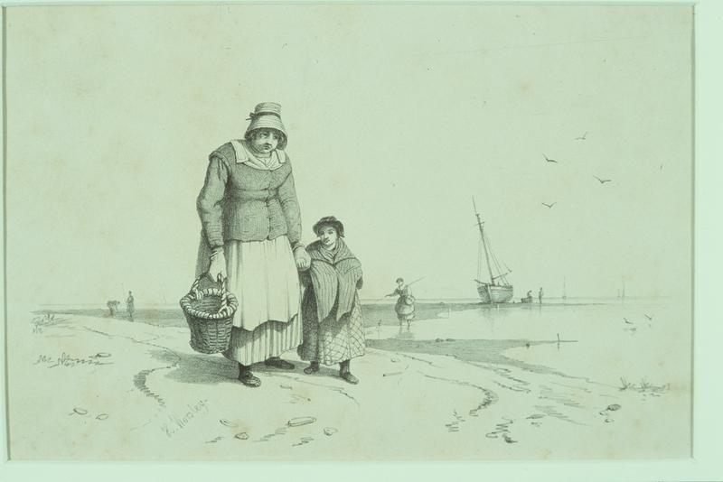 The Despondent Clam Digger with Child