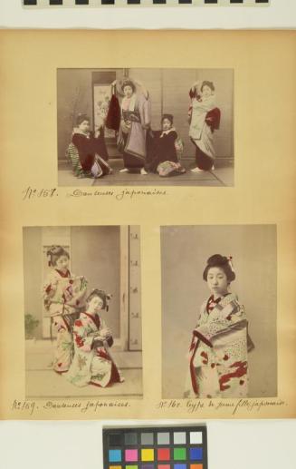 No 158 Danseuses Japonaises; No 159 Danseuses Japonaines; No 160 Type de Jeune Fille Japonaise