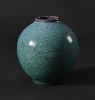 Large round porcelain vase