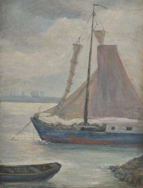 Untitled (Sailboat at Harbour)