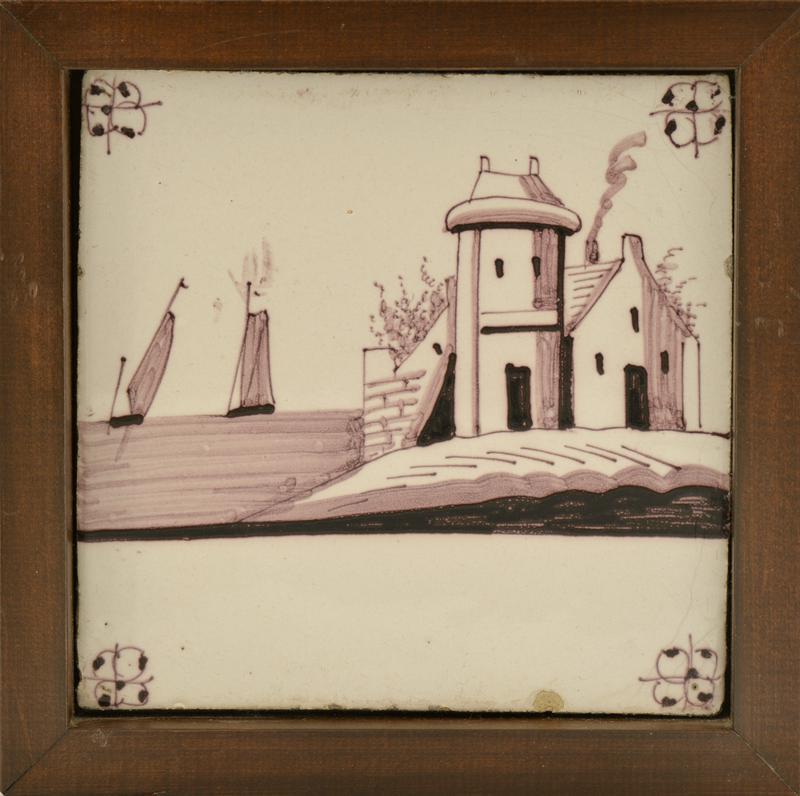 Tile With Coastal Scene