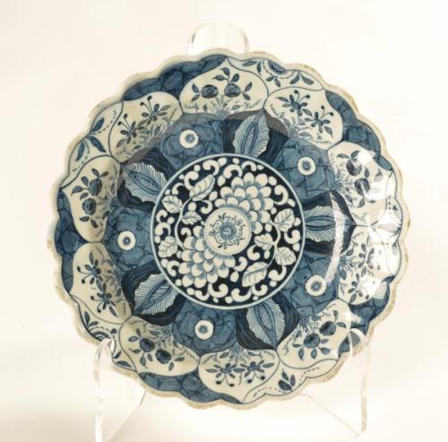 Worcester Plate with Lotus Flower Motif