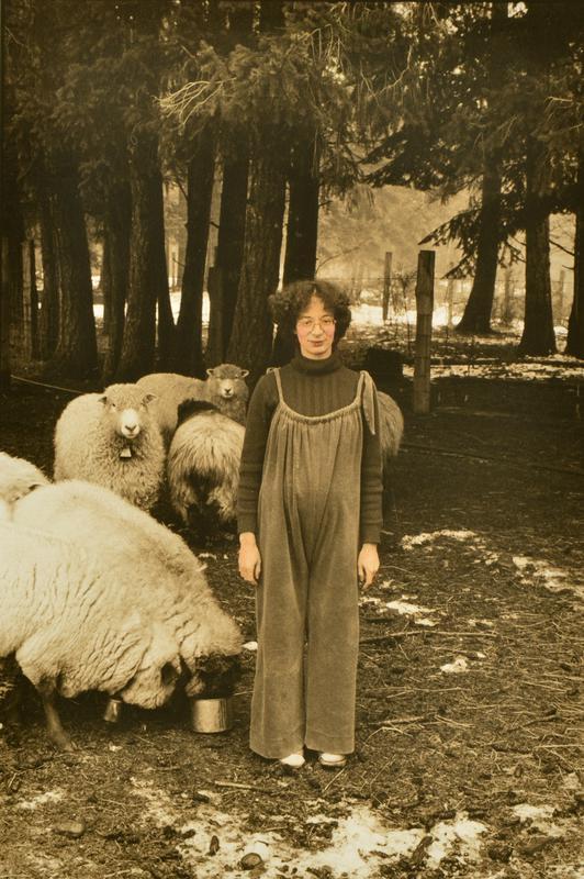 Dotter Field and her Sheep, Mill Bay