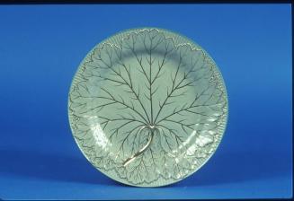 Wedgewood Plate with Single Leaf Motif