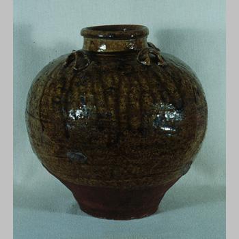 Bulbous Jar with Loops on Shoulder