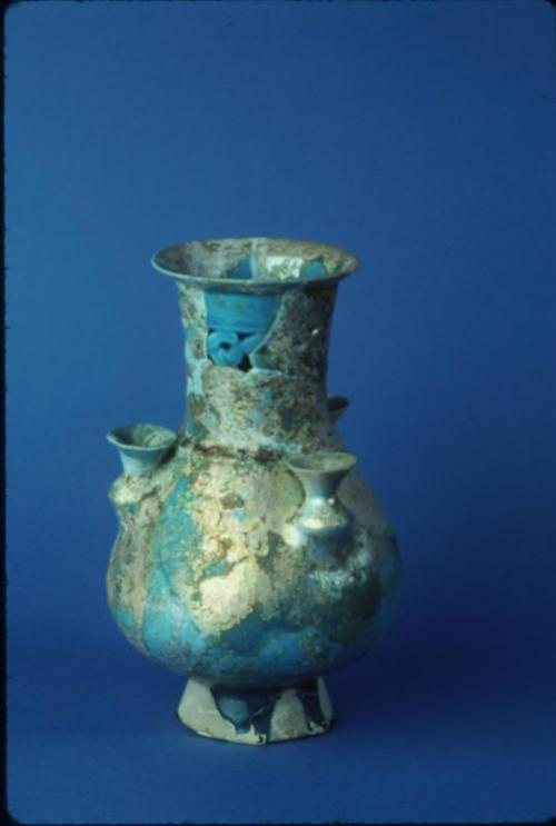 Gurgan Vase with Iridescent Blue Glaze