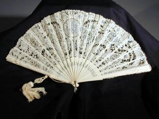 Ivory Fan with Floral Patterns