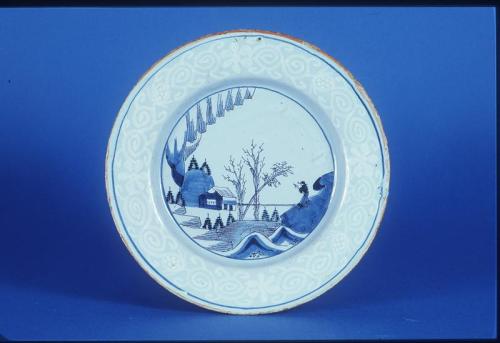 Plate with Oriental Landscape Motif