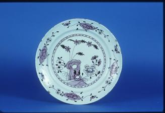 Plate with Peony and Rock Motif