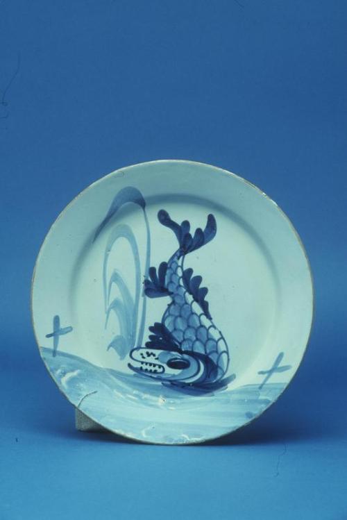Plate with Spouting Whale Motif