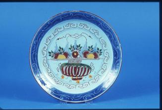 Plate with Oriental Vase and Flower Motif
