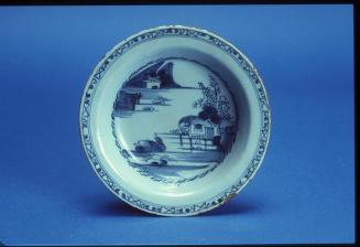 Saucer with Oriental Architectural Scene