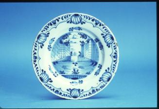 Plate with Riverscape Motif