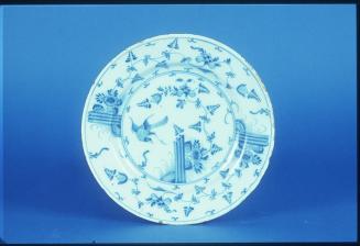 Plate with Bird in Oriental Garden Motif