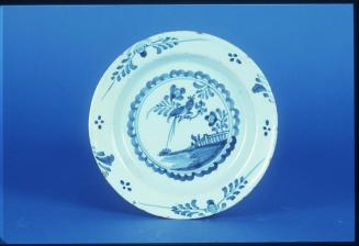 Plate with Bird in Oriental Garden Motif