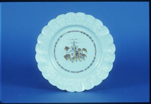 Plate with Bianco sopra Bianco Border Decoration