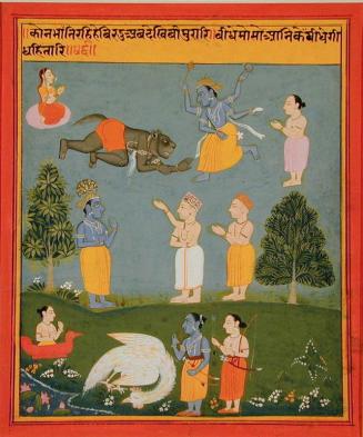 Vishnu Subduing a Devil