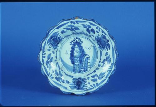Dish with Portrait of King William of England (1699-1702)