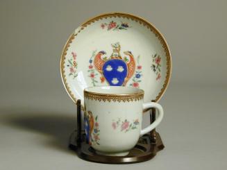 Armorial Coffee Cup & Saucer Export Ware