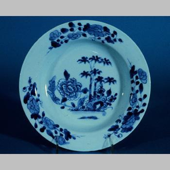 Plate with Peony and Rock Motif