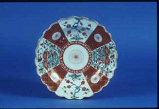 Worcester Plate in the style of Kakiemon and Prunus Pattern