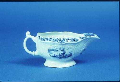 Blue and White Worcester Sauceboat