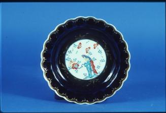 Worcester Plate with Exotic Bird Motif