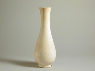 Buff Vase with Crackle Glaze