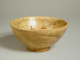 Ko-Seto Ware Bowl with Combed Wave Pattern
