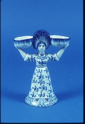 Sweetmeat Dish in the shape of a Lady with Baskets