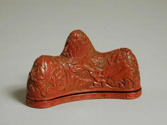Cinnabar Brush Rest in the Shape of  the Three Sacred Mountains