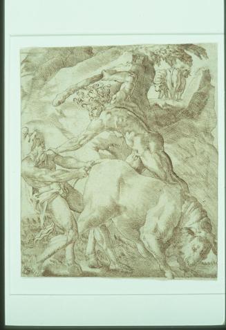 Hercules and the Cattle of Cacus (from a drawing by Parmigianino)