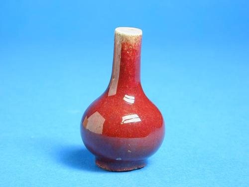 Snuff Bottle with Oxblood Glaze